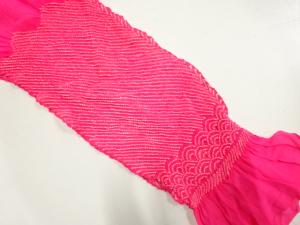 正絹　絞り　帯揚げ